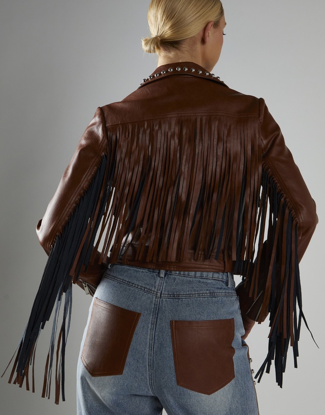 Glamorous - PU Fringe Jacket