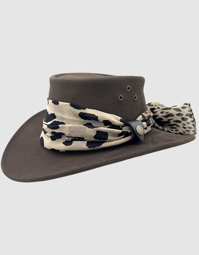 Jacaru - Jacaru 1020 Jillaroo Suede Leather Hat with scarf