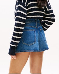 Tommy Hilfiger - High Rise Flared Denim Shorts