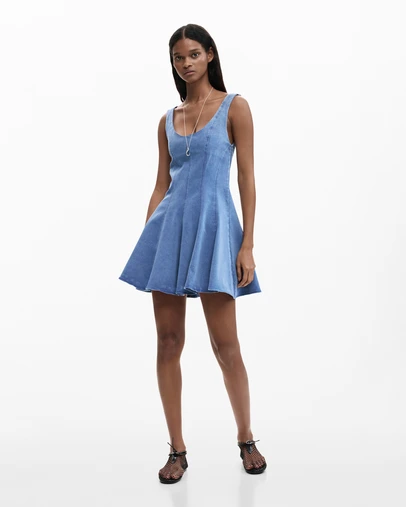 Desigual - Skater dress with denim effect