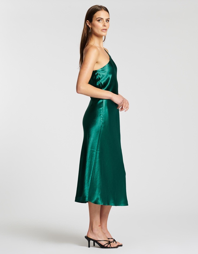 Third Form - Running Water Bias One Shoulder Dress