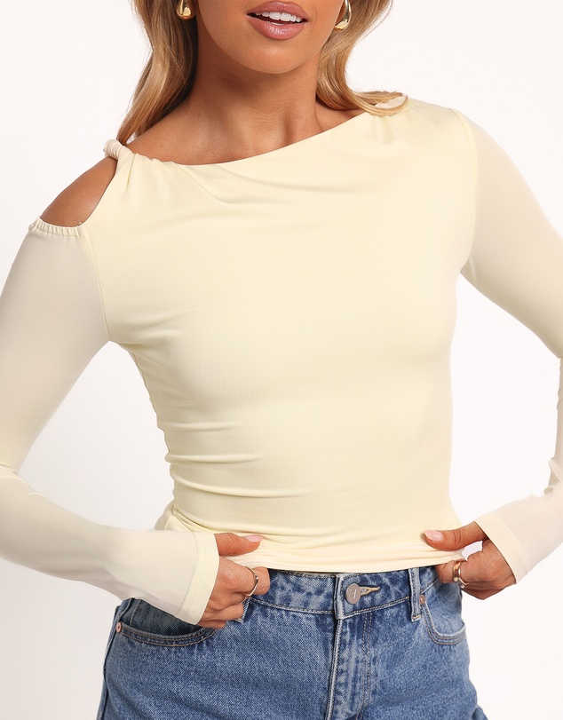 Petal & Pup - Darma Long Sleeve Top - Pale Yellow