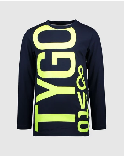 TYGO&vito - Organic Long Sleeve Logo T-Shirt - Kids-Teens