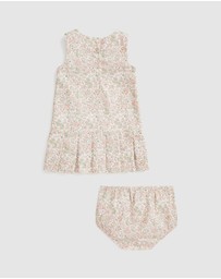 Polo Ralph Lauren - Floral Pleated Corduroy Dress & Bloomer Set - ICONIC EXCLUSIVE - Babies