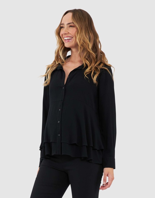 Ripe Maternity - Evelyn Peplum Shirt