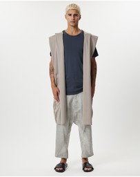Surrounded By Ghosts - The Natrolite Hooded Rib Knit Sleeveless Cardigan