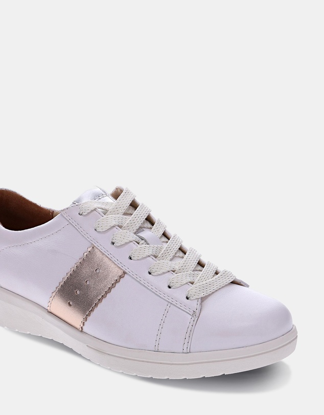 Mia Vita - Brooklyn Lace-Up Casual Sneaker - White