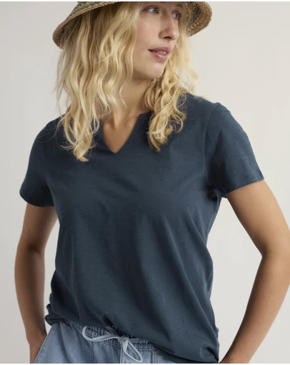 Seasalt - Seasalt Cornwall Navy Kellow T-Shirt in Jersey