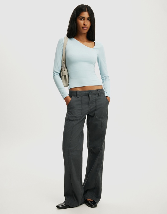 Cotton On - Hold Me Asymmetric Long Sleeve Top