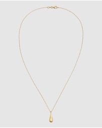 Elli Jewelry - Necklace Twisted Drop Pendant in 925 Sterling Silver Gold Plated