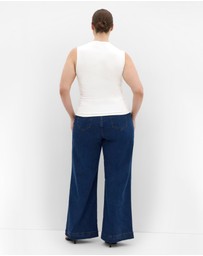 City Chic - Plus size Milly Tank - ivory