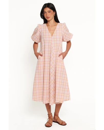 Petal & Pup - Patton Midi Dress - Butter Yellow Gingham