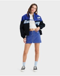 Roxy - Womens Chloe Kim Mini Moto Denim Skirt