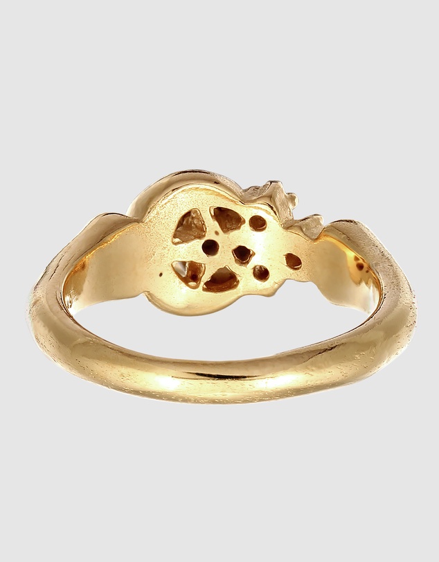 Elli Jewelry - Topaz Moon Band Ring in Gold-Plated 925 Silver
