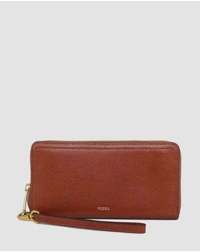 Fossil - Logan Brown Zip Clutch