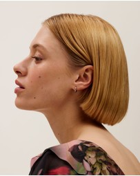 Ted Baker - Crislie Logo Hoop Earrings 12mm