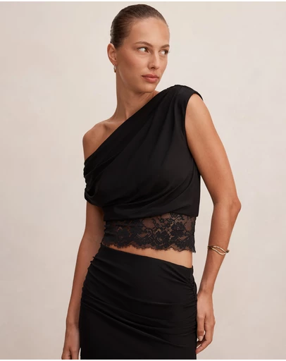 Forever New - Quinn Tipped Lace Top
