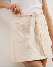 Atmos&Here - Esme Cotton Twill Mini Skirt