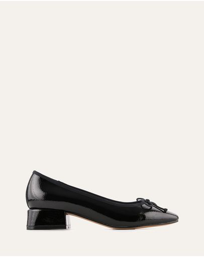 BLACK CRINKLE PATENT