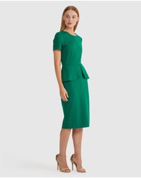 Oxford - Irena Peplum Ponti Dress