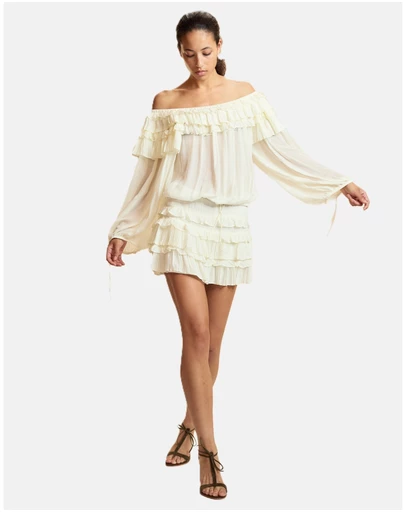 Cynthia Rowley - Off Shoulder Ruffle Blouse