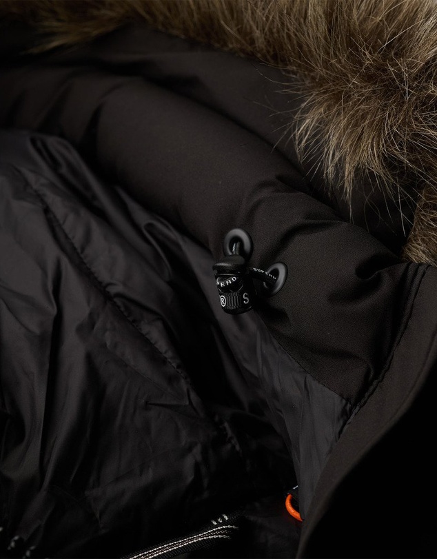 Superdry - Fuji Faux Fur Hoodie Mid Length