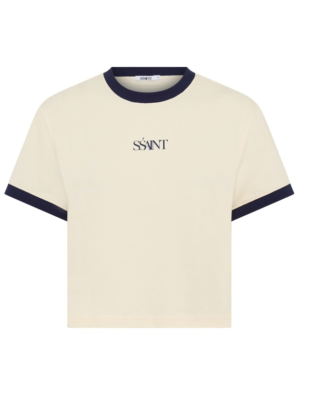 SSAINT - SŚAINT Logo Baby Tee Cream