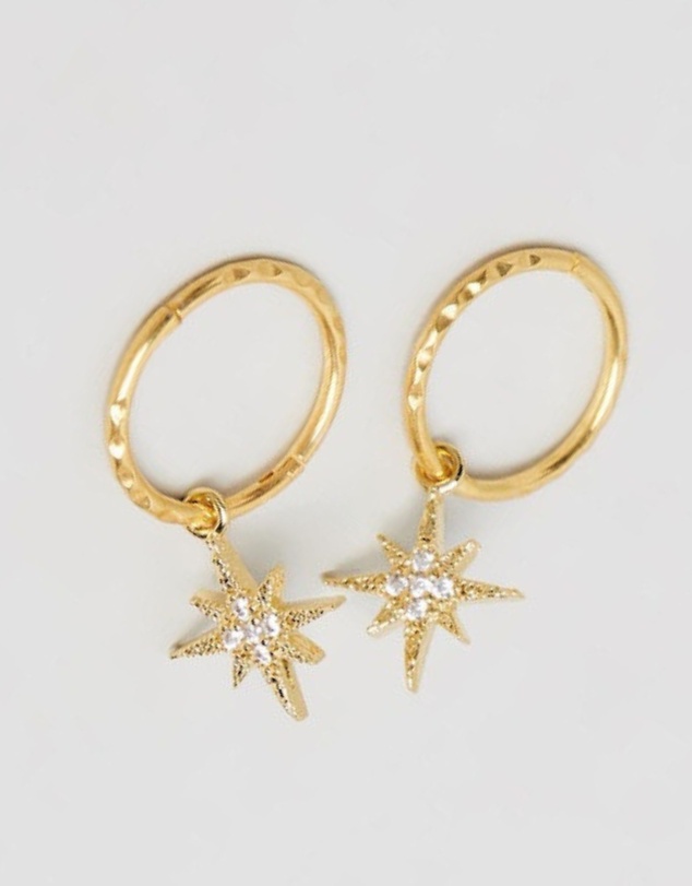 SAINT VALENTINE - North Star Mini Hoops - Gold