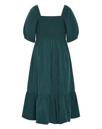 City Chic - Plus size Molli Corduroy Midi Dress - emerald
