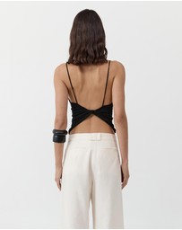St. Agni - Twist Back Knit Top