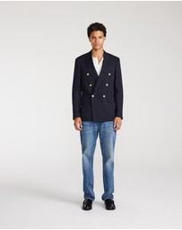 Calibre - Wool Double Breasted Blazer Navy Dark