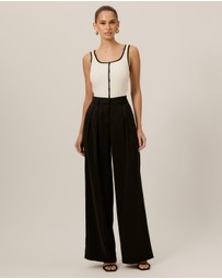 Tussah - Lori Contrast Ribbed Knit Top