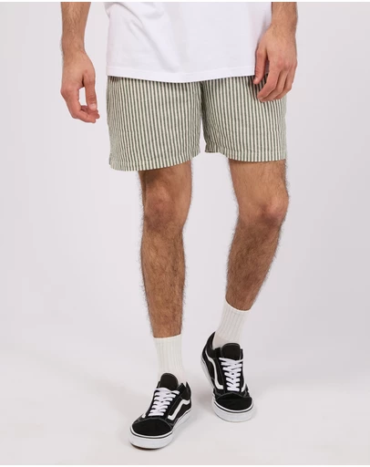 Silent Theory - Stripe Linen Shorts