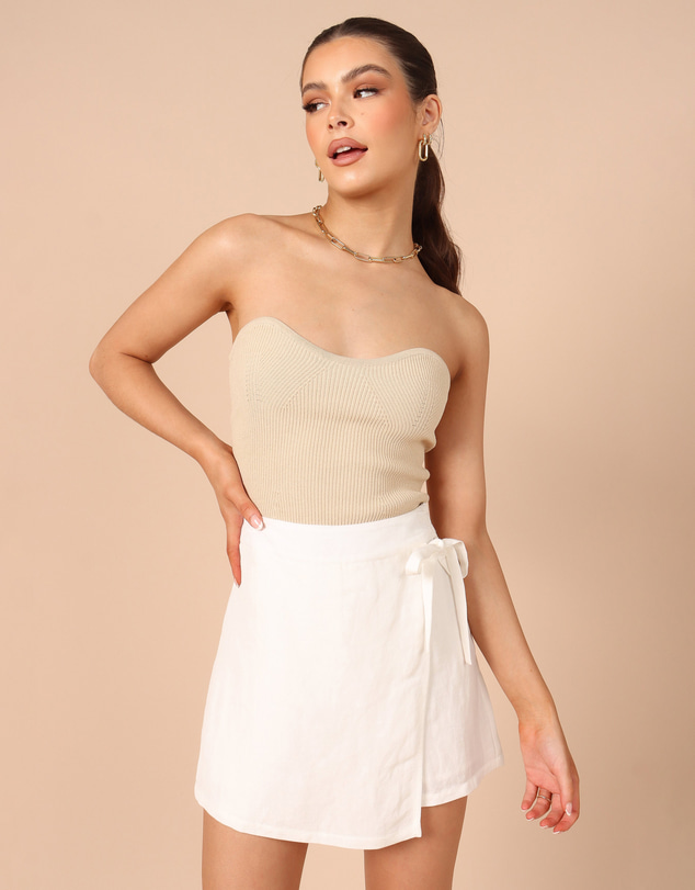 Petal & Pup - Roxy Faux Wrap Skort - Ivory