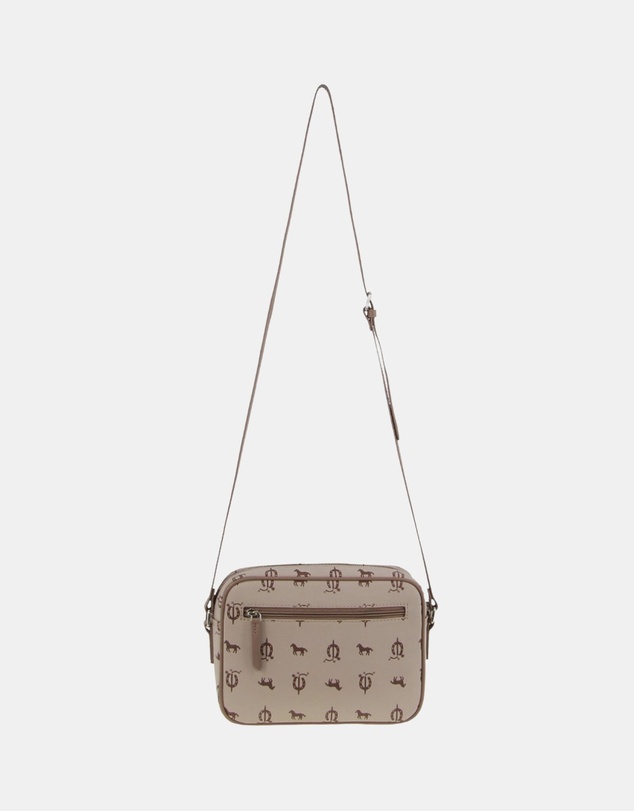 Pierre Cardin - Pierre Cardin Canvas/Leather Trim Square Crossbody Bag