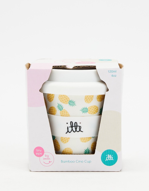 itti bitti - Reusable Baby Cino Cup with 2 Straws - Pineapple Delight