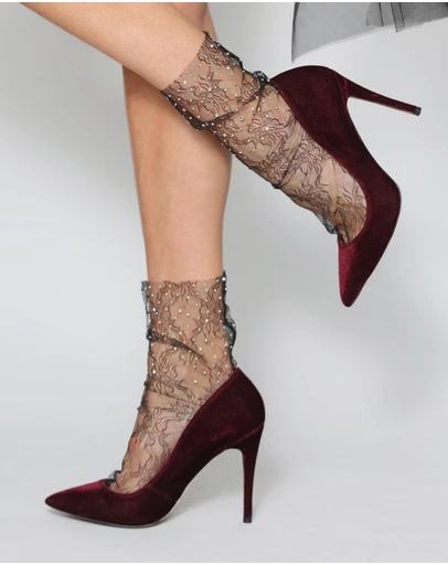 High Heel Jungle - Crystal Lace Socks
