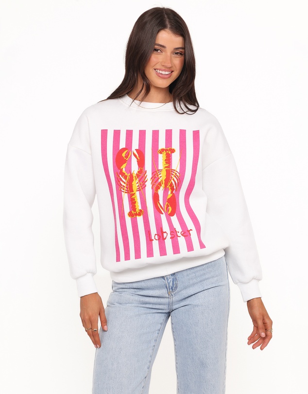 Petal & Pup - Goodwin Lobster Sweatshirt - White