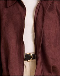 MVN - Faux Suede Bomber Jacket