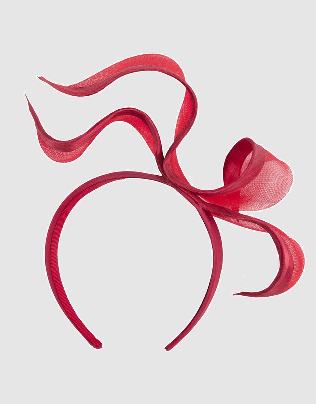 Fillies Collection - Bespoke Sculpted Red Racing Fascinator