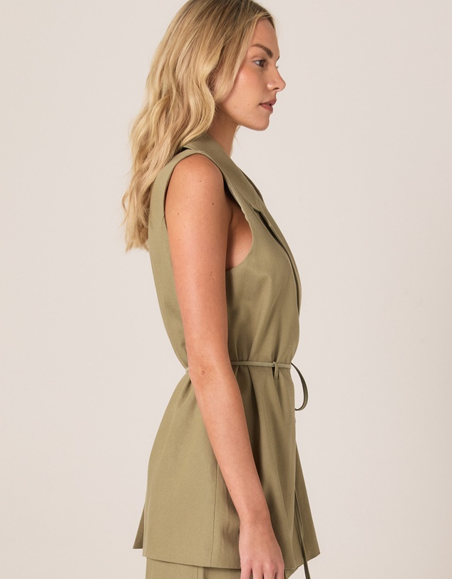 Fate + Becker - Zephyr Wrap Vest With Belt