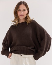 Cloth & Co. - The Billow Sleeve Jumper Brazil Nut