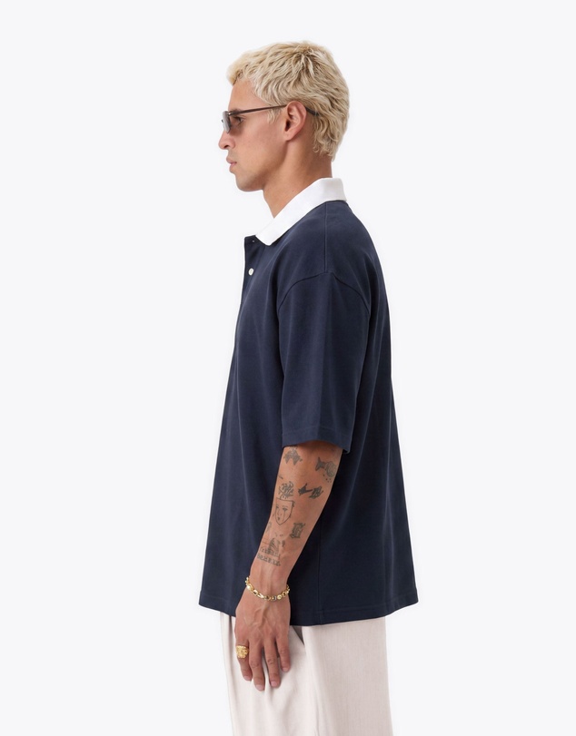Zanerobe - Box Crop Polo Navy/White