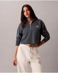 Calvin Klein Jeans - Monologo Terry Cropped Hoodie