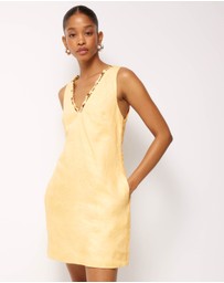 AERE - Jenna Linen Shift Mini Dress
