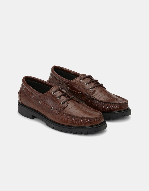 Les Deux - Taylor Croco Boat Shoes