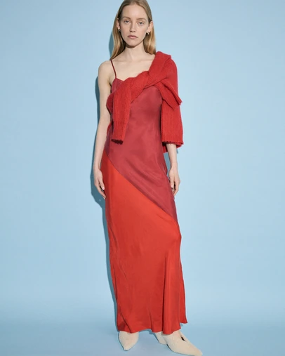 FRIEND of AUDREY - The Spliced Cupro Bias Dress
