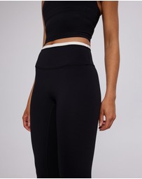 Upstate - Air Sculpt Contrast 7/8 Tight - Black