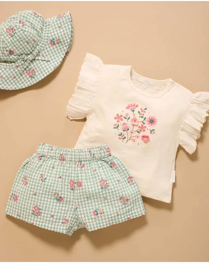 Purebaby - Gingham Set -Kids-Babies