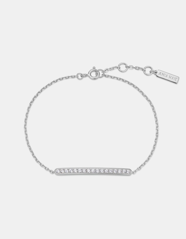 Ania Haie - Silver Pave Bar Bracelet